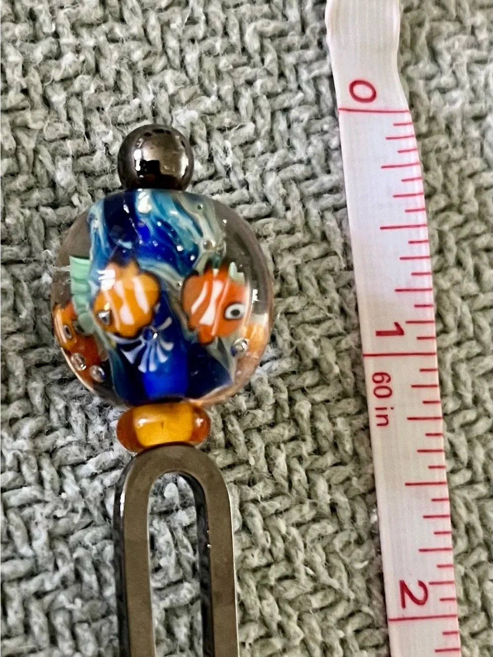 Handmade Japanese Glass Beaded Kanzashi Hair Pin